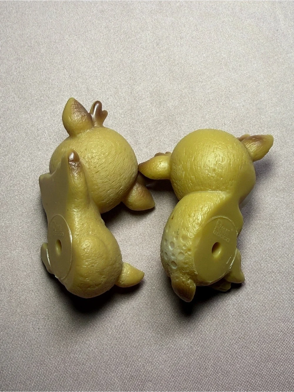 2 Piece Adorable Silicone Lovely Sleeping Deer Fawn Figurines Toys Collectibles